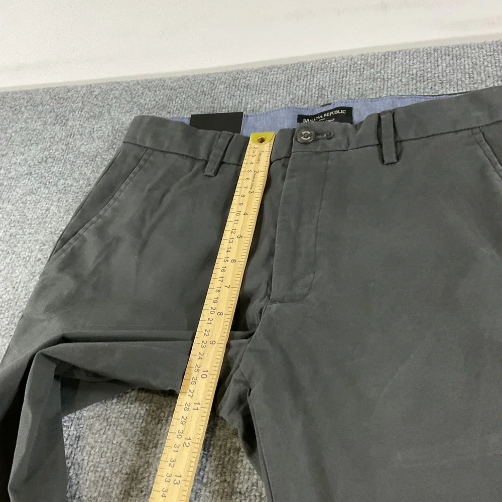Banana Republic Mason Chino Pants 31x32 Black Stretch Casual Mens Slim Fit NEW